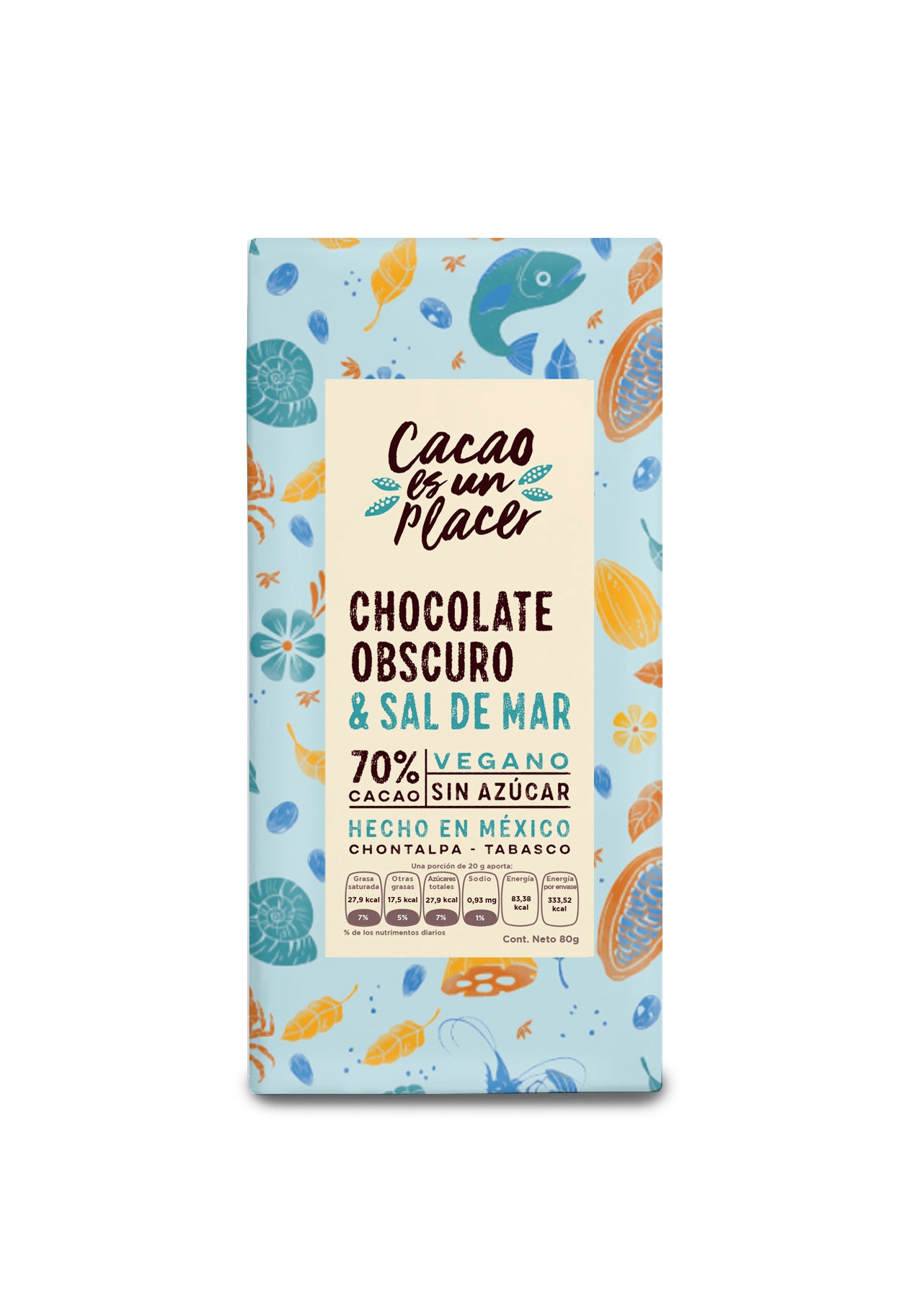 CHOCOLATE OBSCURO CON SAL DE MAR 80GR