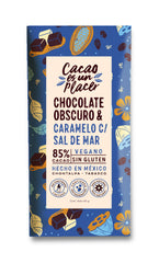 CHOCOLATE OBSCURO & CARAMELO C/ SAL DE MAR 85% CACAO 80gr