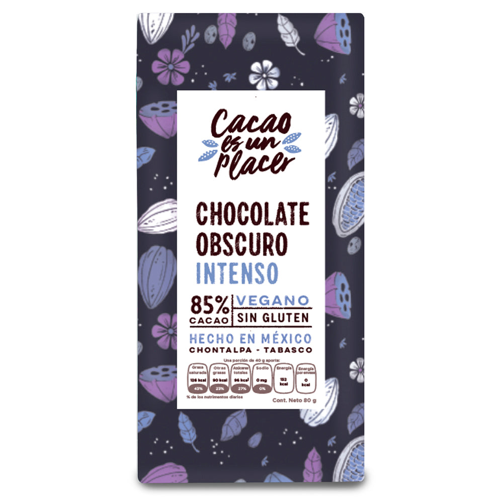 CHOCOLATE OBSCURO INTENSO 85% CACAO 80gr